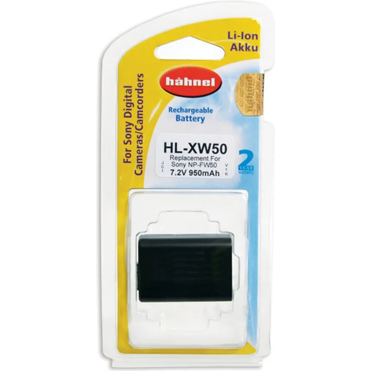 Hähnel HL XW50 7,2V 950mAh Ersatzakku Typ Sony NP-FW50 für NEX-3, NEX-5, Alpha 33, 55