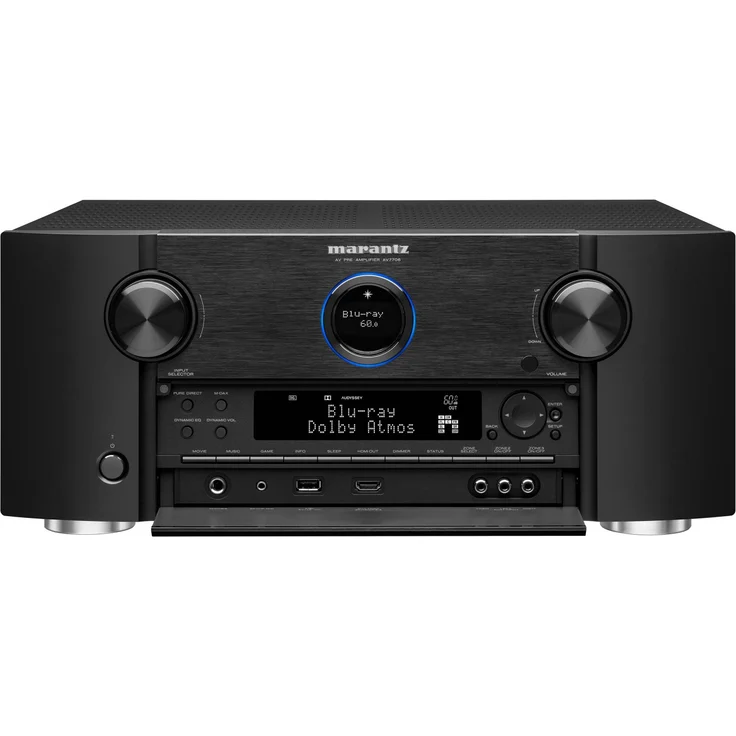 Marantz AV 7706 AV-Vorverstärker 8K mit Dolby Atmos, Aura-3D, HEOS, AirPlay2 und Amazon Alexa schwarz – Bild 2