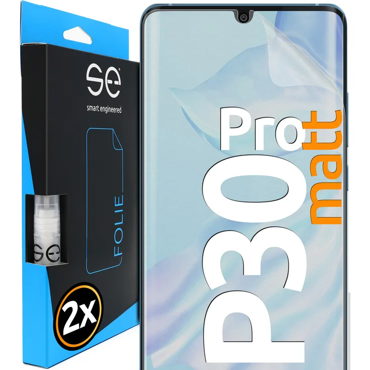 smart engineered Matte Schutzfolie, geeignet für Huawei P30 Pro, Displayschutzfolie, matt