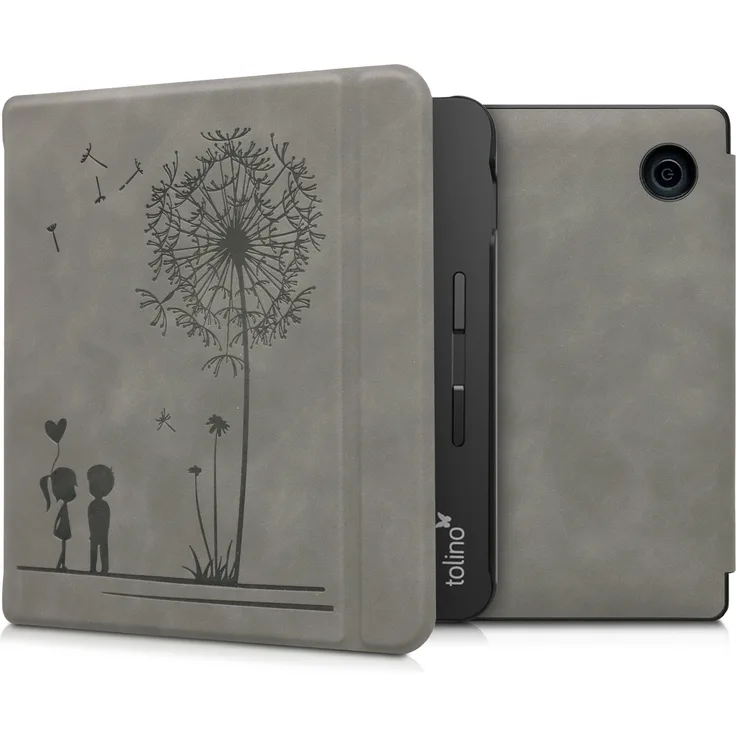 kwmobile E-Reader-Hülle, Hülle für Tolino Vision 5 - Kunstleder eReader Schutzhülle Cover Case - - Pusteblume Love Design