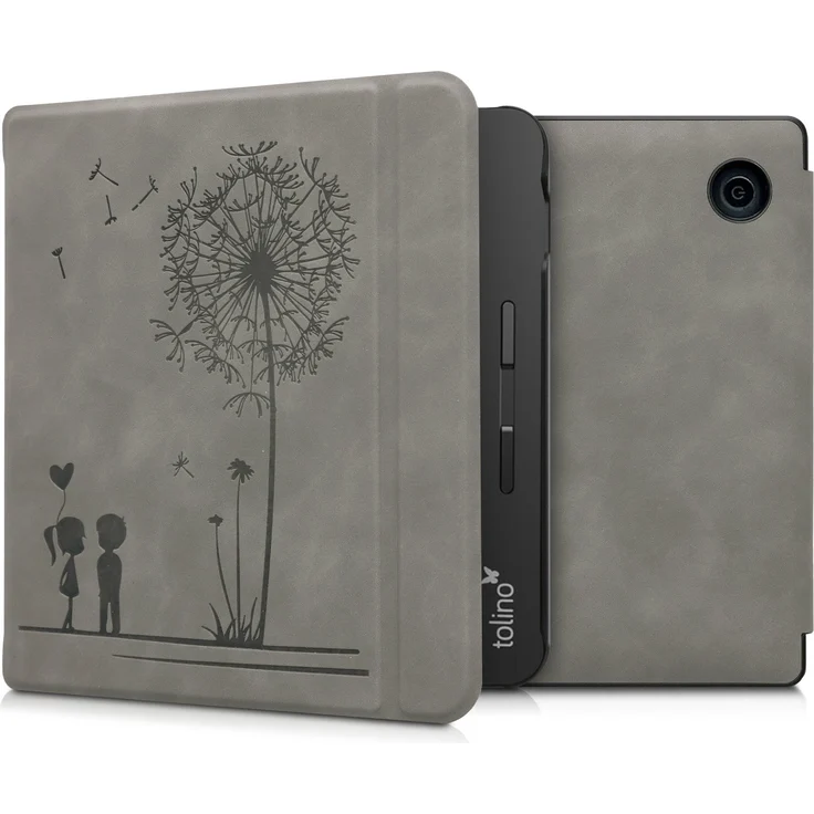 kwmobile E-Reader-Hülle, Hülle für Tolino Vision 5 - Kunstleder eReader Schutzhülle Cover Case - - Pusteblume Love Design
