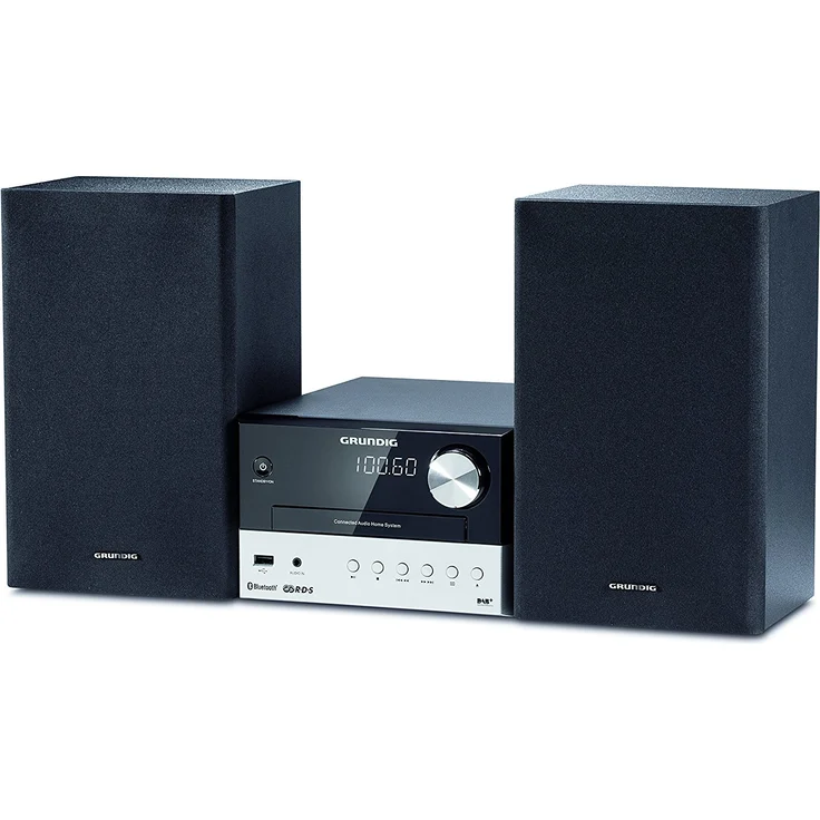 Grundig CMS 1050 DAB+ BT Kompakt Micro Anlage (Bluetooth, CD-MP3-Wiedergabe, USB Anschluss) schwarz-silber – Bild 4