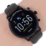 Fossil Q Herren Uhr Gen 5 Carlyle HR Smartwatch Herren, Einheitsgröße, Lederarmband, Braun
