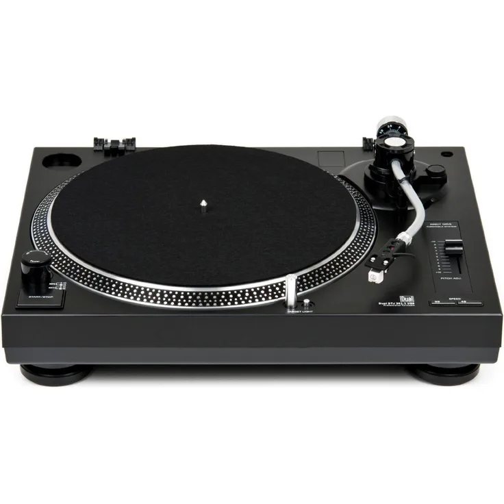 Dual DTJ 301.1 USB DJ-Plattenspieler (33-45 U-min, Pitch-Control, Magnet-Tonabnehmer-System, Nadelbeleuchtung, USB Kabel) schwarz