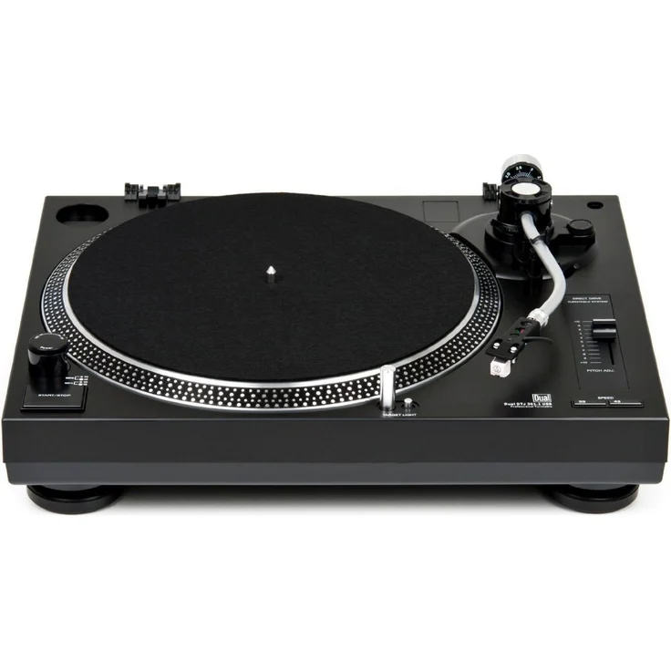 Dual DTJ 301.1 USB DJ-Plattenspieler (33-45 U-min, Pitch-Control, Magnet-Tonabnehmer-System, Nadelbeleuchtung, USB Kabel) schwarz – Bild 1