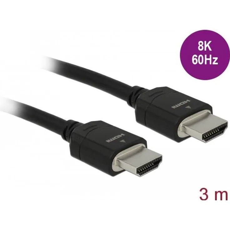 DeLock Ultra High Speed HDMI-Kabel 48 Gbps 8K 60Hz, schwarz, 3 Meter
