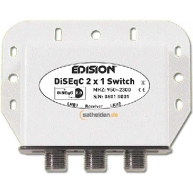 Edision DiSEqC-Schalter 2-1 Wetterschutz 2x1 Sat Verteiler