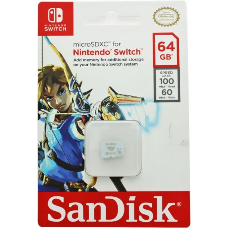 SanDisk MicroSDXC Speicherkarte für Nintendo Switch mit 64, 128 oder 256GB : 64