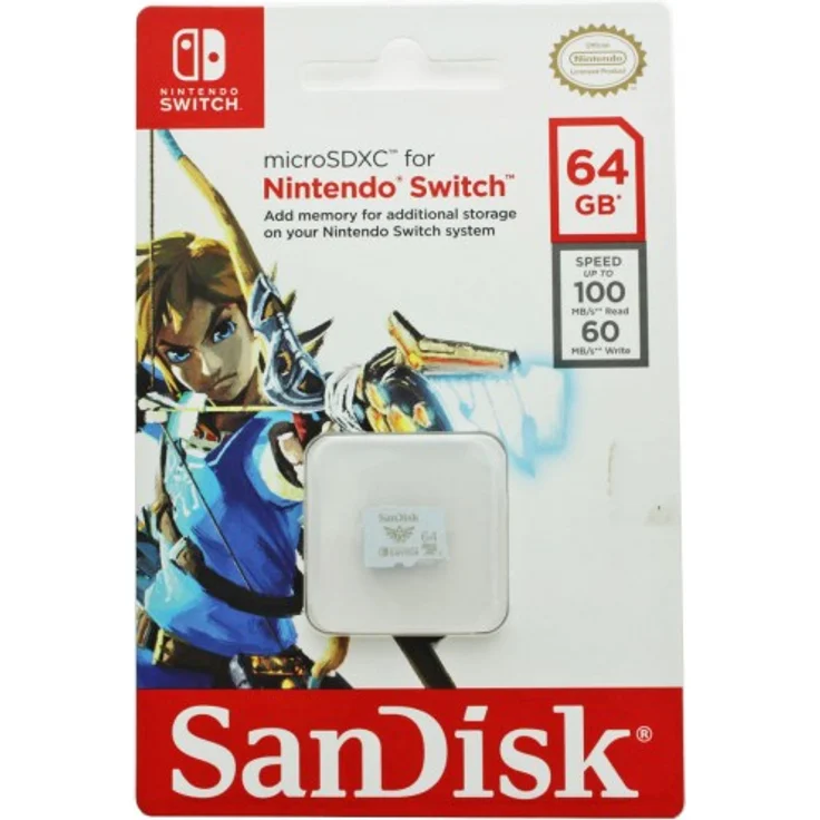 SanDisk MicroSDXC Speicherkarte für Nintendo Switch mit 64, 128 oder 256GB : 64