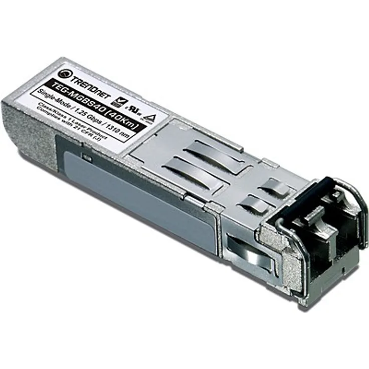TRENDnet Mini-GBIC Single-Mode LC Modul, Verbindung mit einem Standard Mini-GBIC Steckplatz, Bis zu 80km (49.7 Meilen), TEG-MGBS80