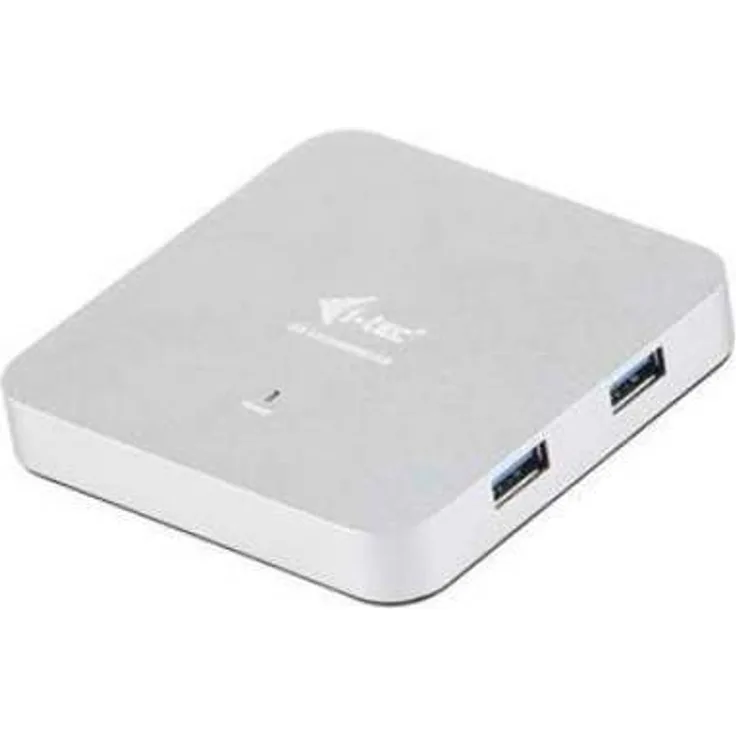 i-tec USB 3.0 Metal Charging HUB 4 Port mit externem Netzadapter 4x USB Ladeport, ideal für Notebook Ultrabook Tablet PC , Windows Mac Linux