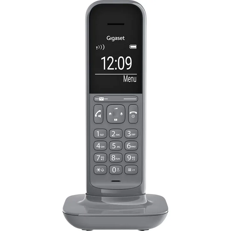 Gigaset CL390HX Universal Mobilteil, Design Telefon, geeignet für FRITZ!Box und HD Voice Freisprechfunktion, schnurloses DECT Telefon mit großem Grafik Display, Satellite Grey, VoIP-Telefon, grau