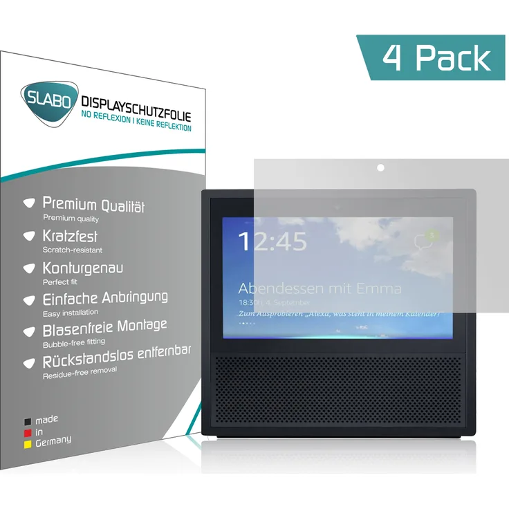 Slabo 4x Displayschutzfolie für Amazon Echo Show MATT ''No Reflexion'' Displayfolie Schutzfolie Folie