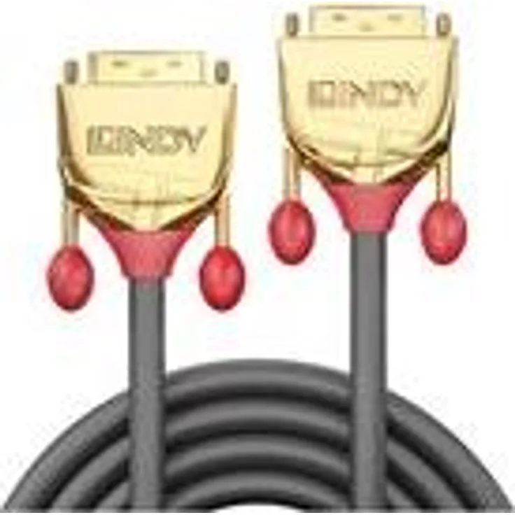 2m DVI-D Dual Link Kabel, Gold Line