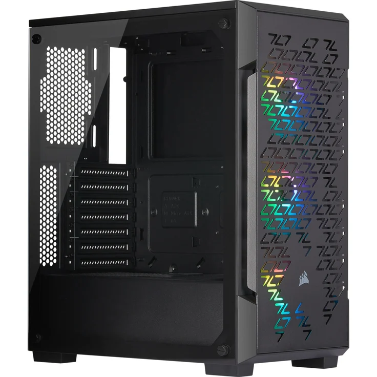 Corsair iCUE 220T RGB Airflow Gehärtetes Glas Mid-Tower ATX Smartes Gaming Gehäuse, schwarz – Bild 1