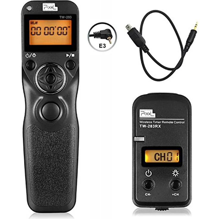 Pixel TW-283 E3 Infrarot-Auslöser Fernauslöser Timer Fernbedienung für Canon Digital SLR Kamera 80D 70D 60D 760D 750D 700D 650D 600D 550D 500D 450D 400D 350D 300D 100D 1300D 1200D 1100D 1000D – Bild 1