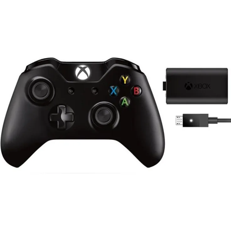 Microsoft Xbox One Wireless Controller with Play & Charge Kit Schwarz (EX7-00002) (PC, Xbox One, Xbox Series)