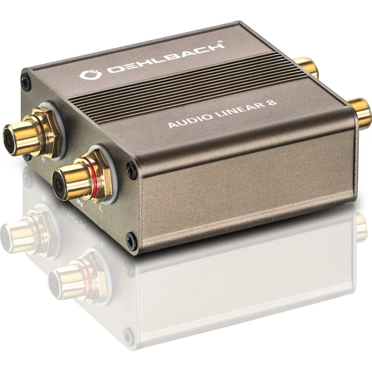 Oehlbach Audio Linear 8 - Galvanischer Trennfilter für Plattenspieler & Subwoofer | Entstörfilter zur Eliminierung von Masseschleifen - metallic braun - Preisvergleich