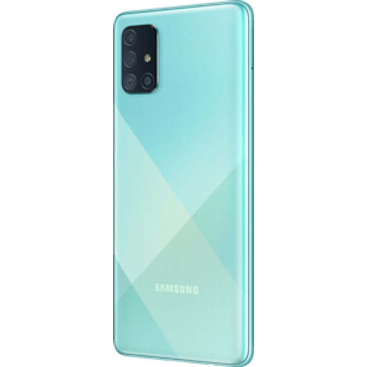 Samsung Galaxy A71 Smartphone 17cm (6,7 Zoll) SAMOLED-Display, 128GB interner Speicher, Nano-SIM, Android, Prism Crush Blue - Preisvergleich – Bild 2