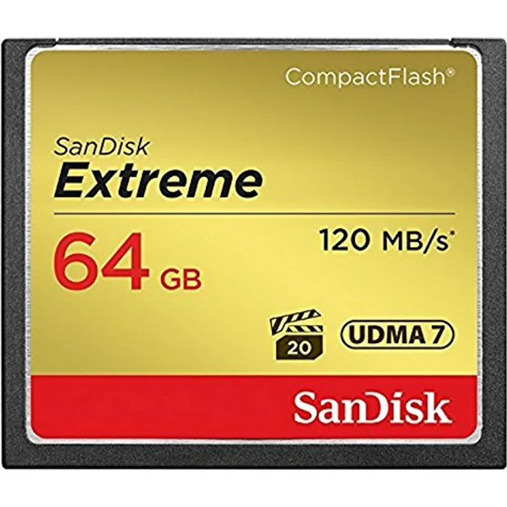 SanDisk Extreme CompactFlash UDMA7 64GB bis zu 120 MB-Sek Speicherkarte – Bild 1