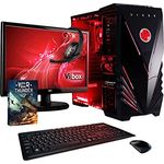 VIBOX Ultra 11XW Gaming PC Computer mit War Thunder Spiel Bundle, Windows 10 OS, 22 Zoll HD Monitor (3,4GHz AMD A8 Quad-Core Prozessor, Radeon R7 Grafik Chip, 8Go DDR4 2133MHz RAM, 1TB HDD)