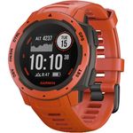 Garmin Instinct Smartwatch GPS, Unisex, 45mm, Polymergehäuse, Hellrot/Schiefergrau