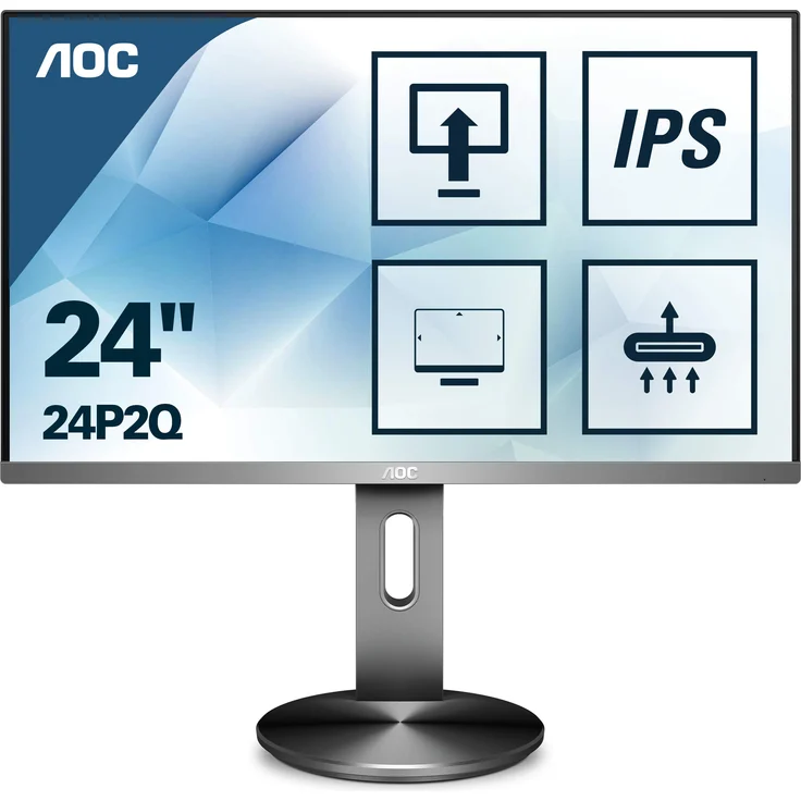 AOC 24P2Q - 24 Zoll, Full HD (1920 x 1080 Pixel), IPS-Panel, 75Hz, 4ms, 250cd/m² (24P2Q) – Bild 1