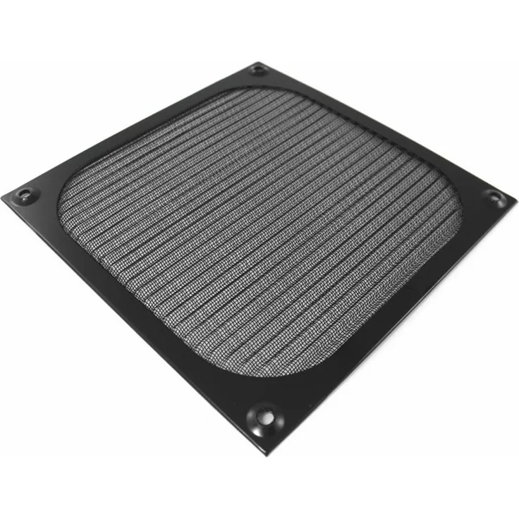 AAB Cooling Aluminium Lüfter Filter/Grill Lüfterabdeckung (80mm, Schwarz)