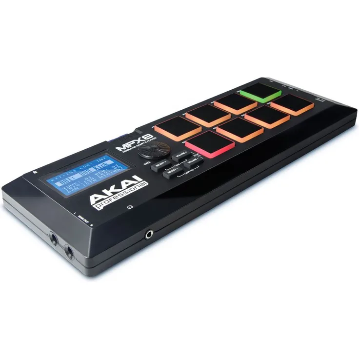 AKAI Professional MPX8 - Portabler Sample Pad Controller mit 8 Performance Ready Pads & On Board SD Kartenslot