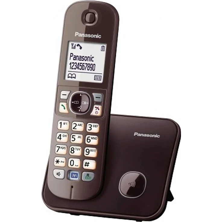 Panasonic KX-TG6811GA DECT-Telefon schnurlos, GAP Telefon, Festnetz, mocca-braun – Bild 1