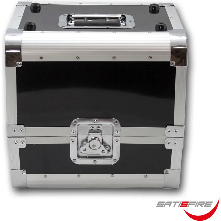 LP Plattencase PRO schwarz 50:50 Split, 80LPs | DJ Plattenkoffer für 80 Schallplatten