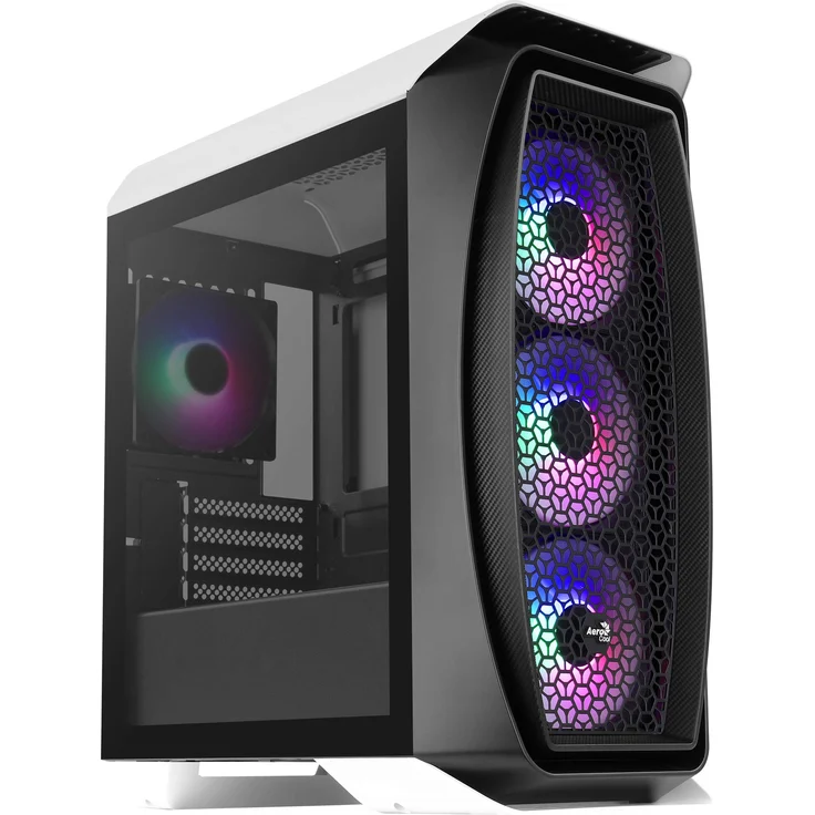Aerocool AEROONEMINIFROST PC-Gehäuse Micro ATX, 4 Lüfter, 2 Panele, weiß – Bild 1