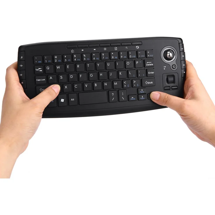 Docooler E30 2,4 GHz Wireless Keyboard mit Trackball Maus Scrollrad Fernbedienung für Android TV BOX Smart TV PC Notebook – Bild 1