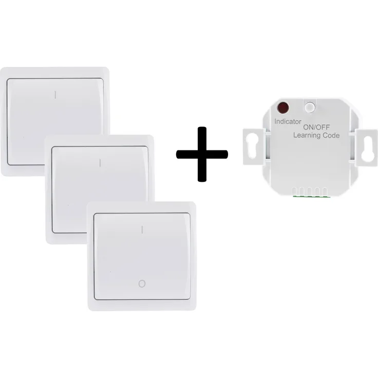 Funk Starter-Set No.5 ''Pilota Casa'' 3x Wandschalter + UP Empfänger