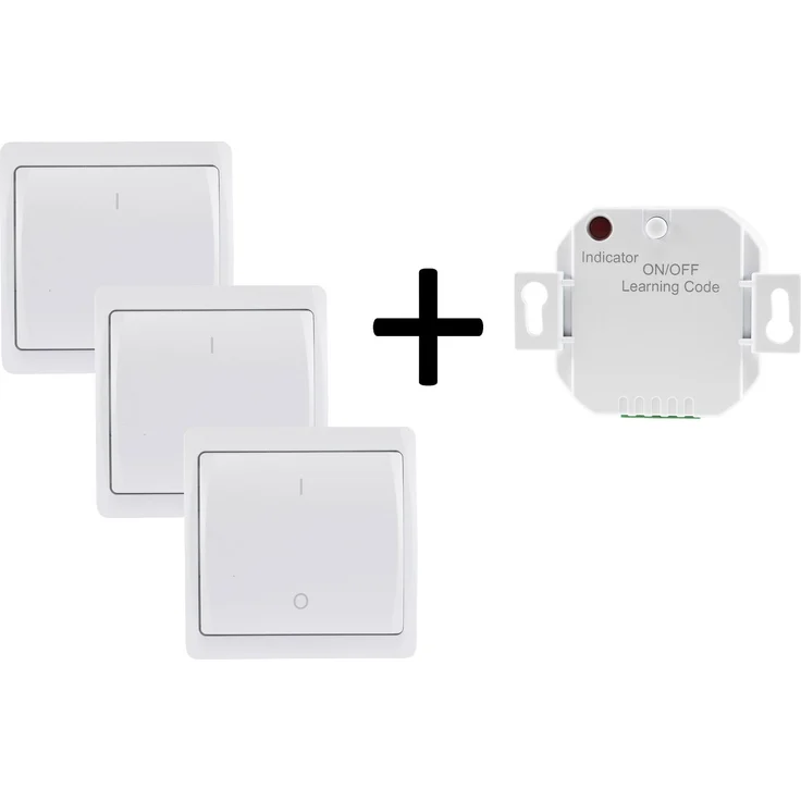 Funk Starter-Set No.5 ''Pilota Casa'' 3x Wandschalter + UP Empfänger