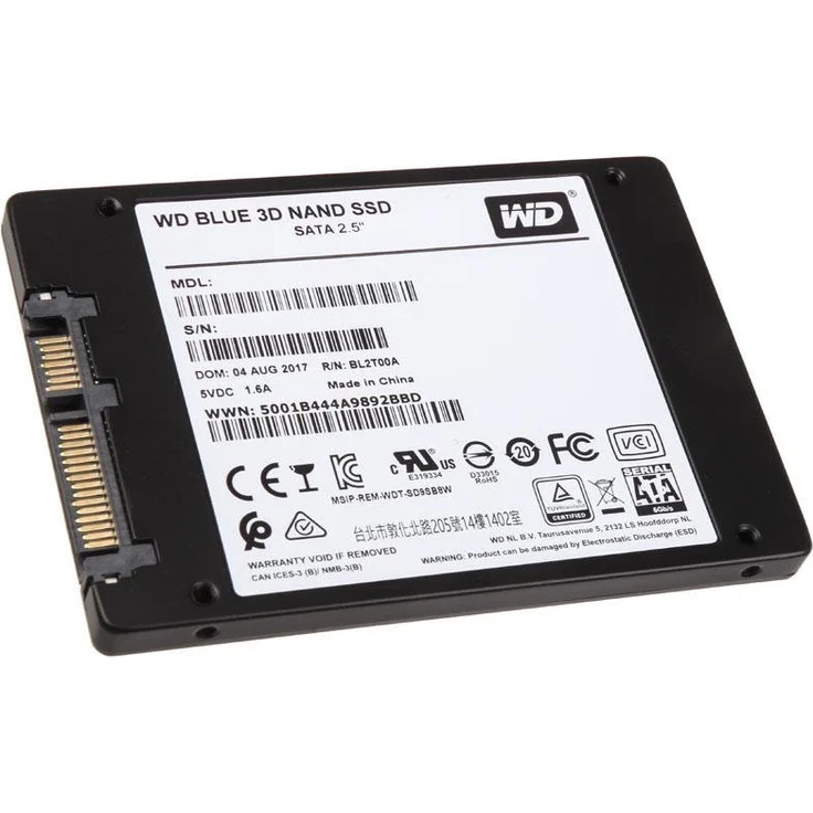 WD Blue 3D NAND SATA SSD WDS100T2B0A - Solid-State-Disk - 1 TB - intern - 2.5 Zoll (6.4 cm) - SATA 6Gb/s (WDS100T2B0A) – Bild 2