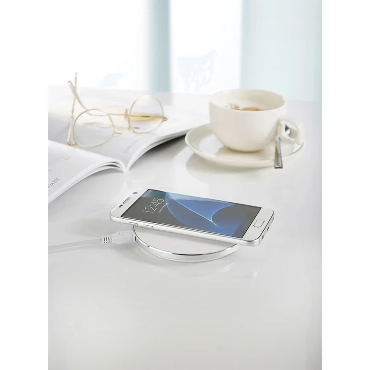 Intenso WA1 Wireless Charger Ladegerät Induktive Ladestation, Qi Ladestation, 10 W, weiß (mit Schnellladeadapter) – Bild 7