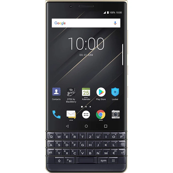 BlackBerry KEY2 LE Smartphone 11,43cm (4,5 Zoll) IPS-Display, 64GB interner Speicher, 4GB RAM, Dual-SIM, Champagne – Bild 1