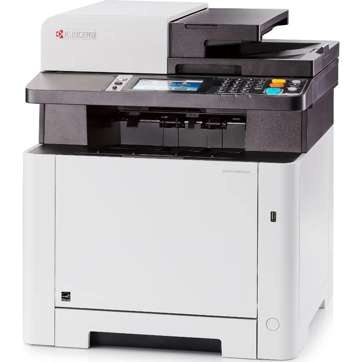 Kyocera Klimaschutz-System Ecosys M5526cdw Farblaser Multifunktionsdrucker (Drucker, Kopierer, Scanner, Faxgerät. Inkl. Mobile-Print-Funktion)