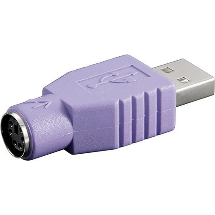 Goobay Wentronic USB-Ps2 Adapter USB Ps2 Grau, violett Adapter Cable – Adapter für Kabel (USB, PS2, Grau, violett)