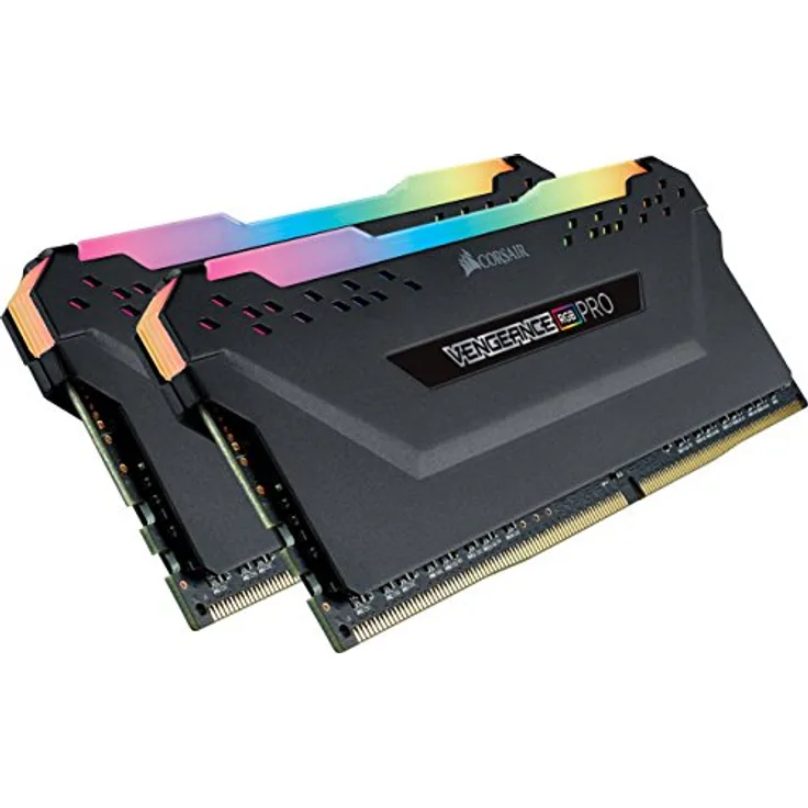 Corsair Vengeance RGB PRO 16GB (2x8GB) DDR4 2666MHz C16 XMP 2.0 Enthusiast RGB LED-Beleuchtung Speicherkit - schwarz - Preisvergleich