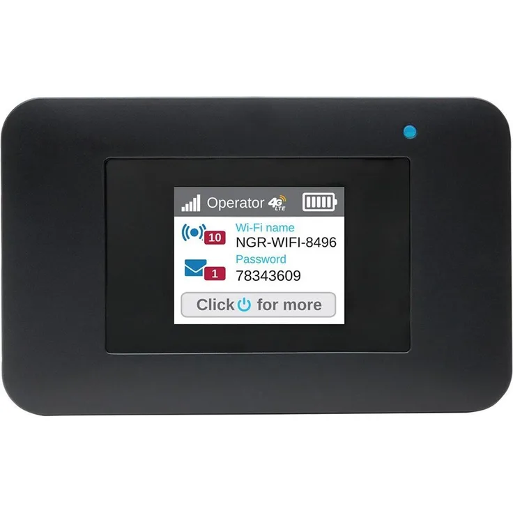 Netgear AC797 Mobiler WLAN Router - 4G LTE Router (AirCard mit bis zu 400 MBits-s Download-Geschwindigkeit, Hotspot für bis zu 15 Geräte, WiFi überall einrichten, für jede SIM-Karte freigeschaltet)