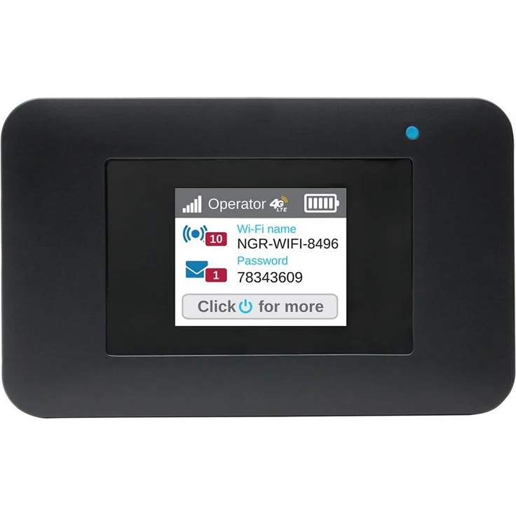 Netgear AC797 Mobiler WLAN Router - 4G LTE Router (AirCard mit bis zu 400 MBits-s Download-Geschwindigkeit, Hotspot für bis zu 15 Geräte, WiFi überall einrichten, für jede SIM-Karte freigeschaltet) – Bild 1