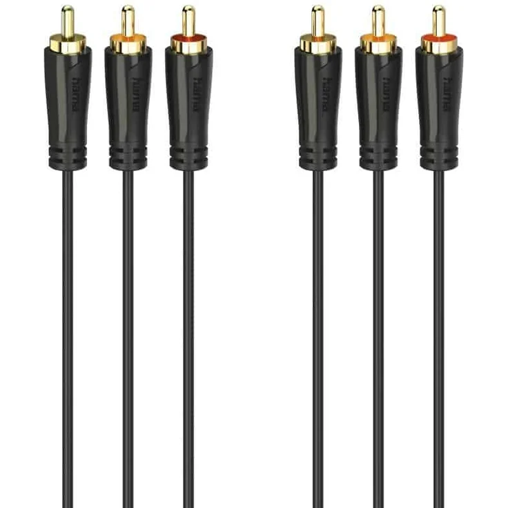 Hama 00205150, 3 x RCA, Männlich, 3 x RCA, Männlich, 1,5 m, Schwarz