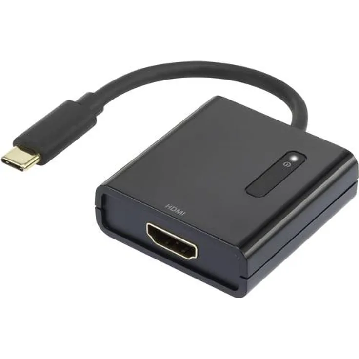 Renkforce USB / HDMI TV, Monitor Adapter [1x USB-C™ Stecker - 1x HDMI-Buchse] Schwarz vergoldete Steckkontakte