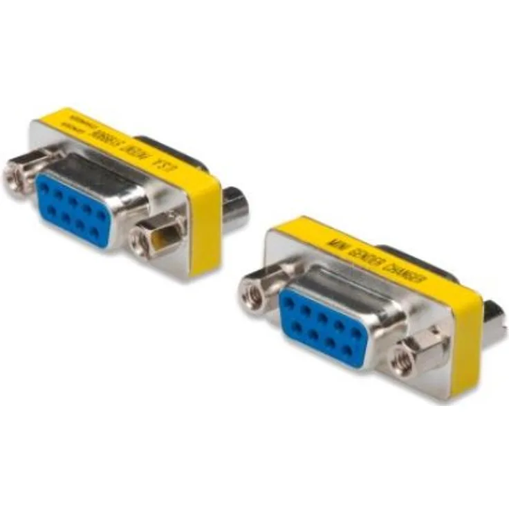 DIGITUS D-Sub 9 Gender-Changer - Adapter - 9-Pin Kupplung - Buchse zu Buchse - RS-232 - RS-485 - TTL - Metallgehäuse