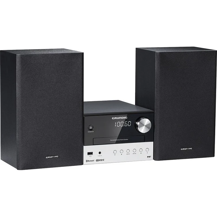 Grundig CMS 1050 DAB+ BT Kompakt Micro Anlage (Bluetooth, CD-MP3-Wiedergabe, USB Anschluss) schwarz-silber – Bild 3