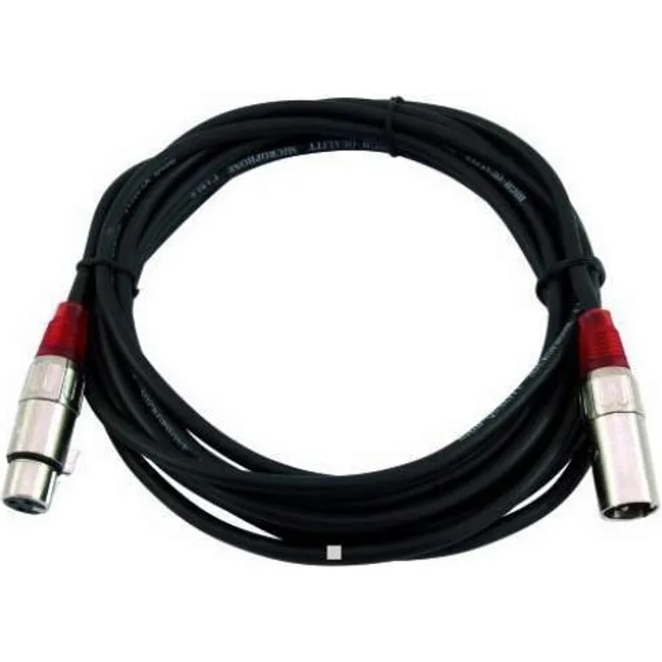 Omnitronic Kabel MC-50R,5m,rot,XLR m/f,symm.
