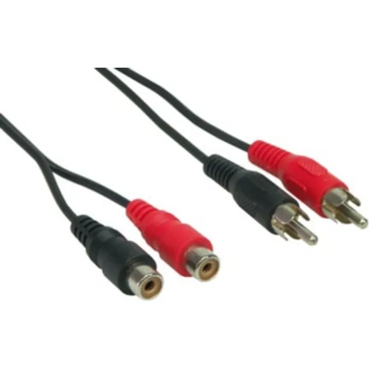 Good Connections Cinch Verlängerung 10m Buchse - Stecker stereo schwarz