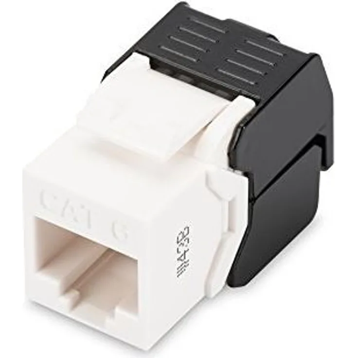 DIGITUS Keystone-Modul - Cat-6 - Ungeschirmt - RJ45 - Klasse E - 250 MHz - 1GBase-T - Montage Werkzeugfrei - Weiß